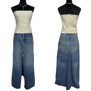 NWT - Reformation Tazz Maxi Denim Skirt